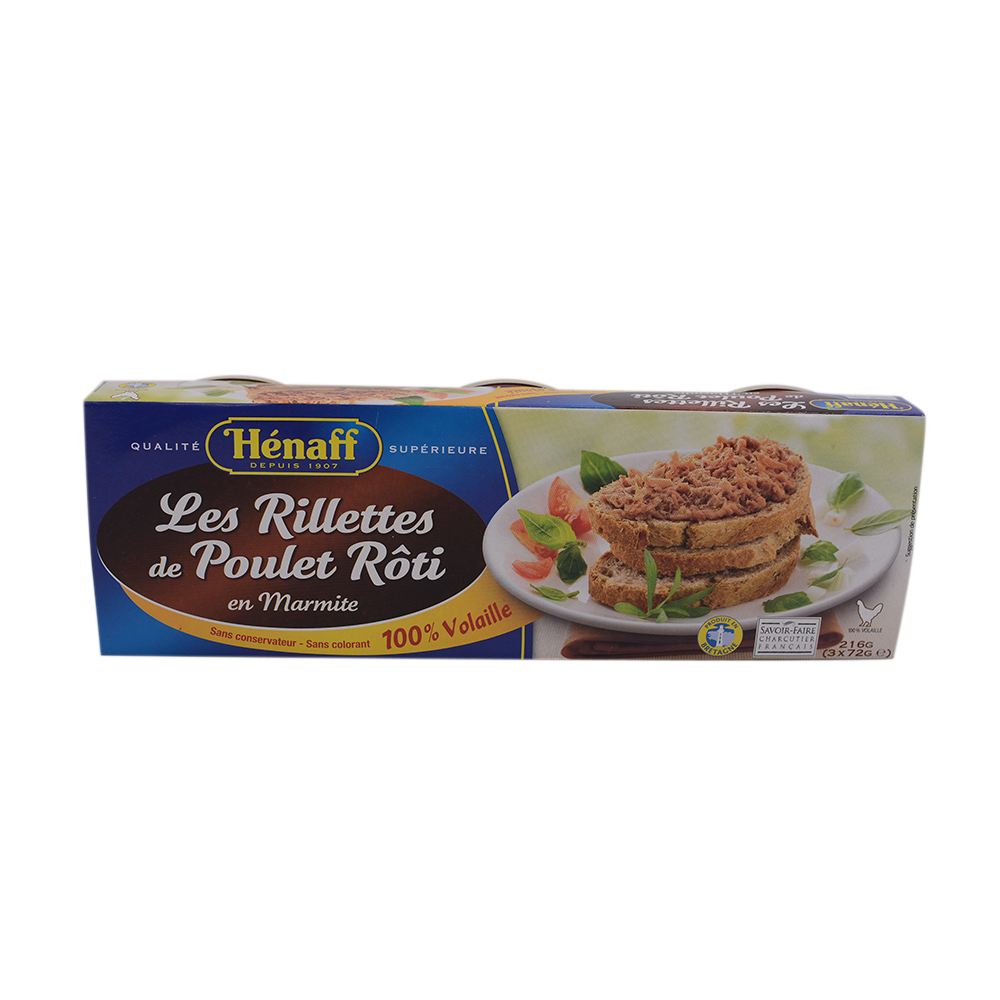 HNF Pate Gà Rillettes de Poulet Roti (3x72g)
