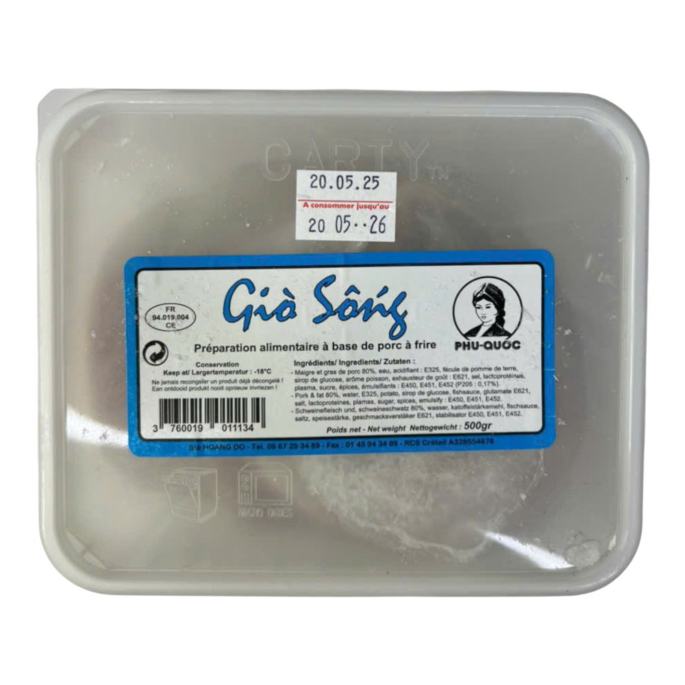 PQ Giò Sống / Pork Paste (500g)