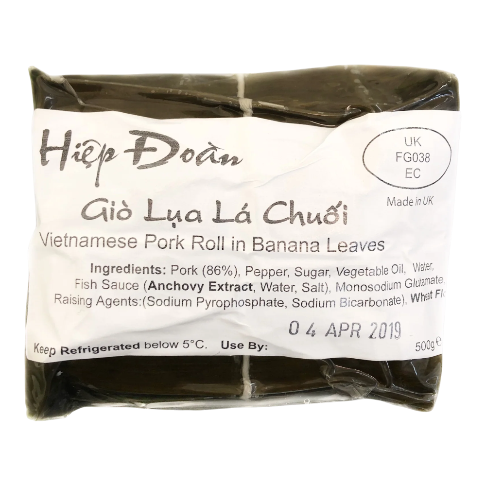 H.DOAN Giò Lá Chuối / Pork Roll in Banana Lvs (500g)