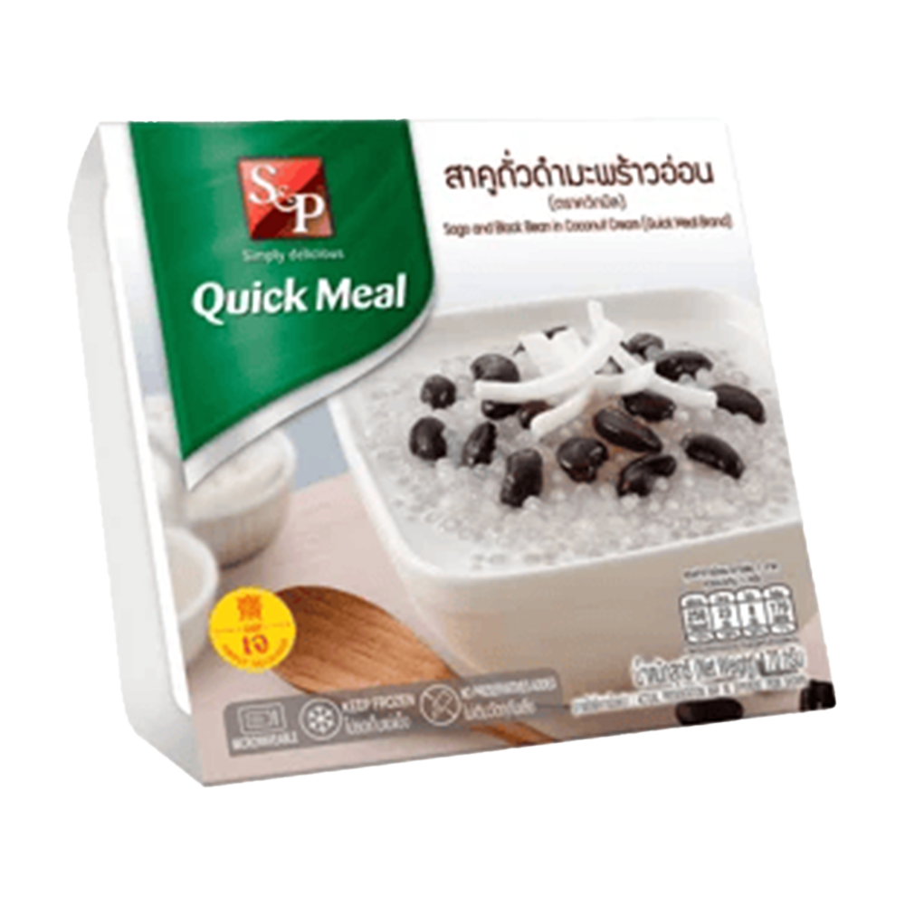 S&P Sago & Black Bean w Coconut Cream (170g)
