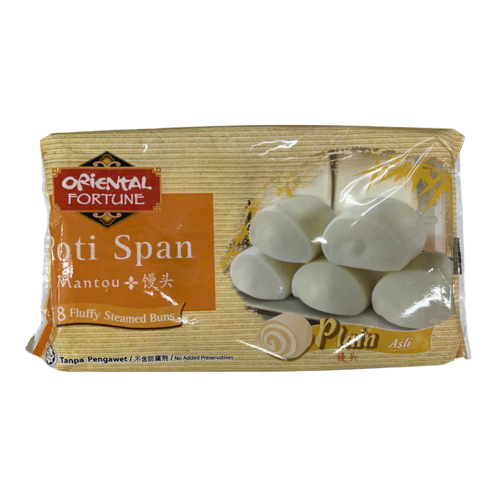 O.FORTURE Plain Mantou / Plain Roti Span (8x45g)
