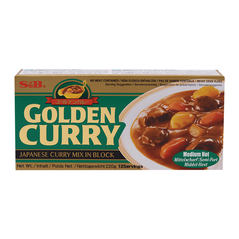 S&B Golden Curry Block - Medium Hot (220g)