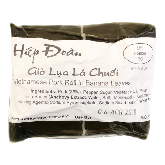 H.DOAN Giò Lá Chuối / Pork Roll in Banana Lvs (500g)