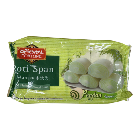OF Roti Span Mantou - Pandan (8x45g)
