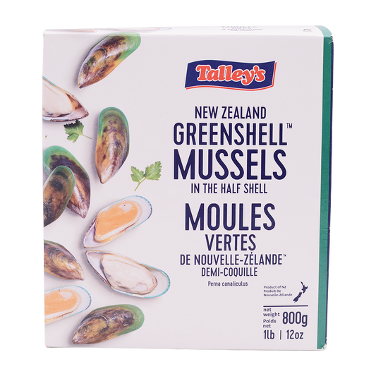 TLY Nzl Greenshell Mussels in Half Shell (800g)